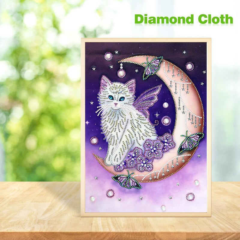 5D DIY Special Shaped Diamond Painting Cat Cross Stitch Mosaic Craft Kits Newly