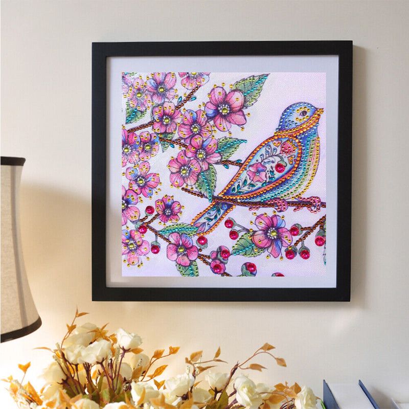 Diamond Painting Flowers Birds Part Special-Shaped Drill Handicraft (H042) Newly