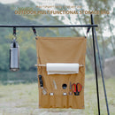 Camping Tableware Storage Bag Multi Pocket Canvas Portable Towel Storage Rack