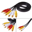 3 RCA Composite Male to Male Audio Video AV Cable for DVD TV
