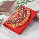 DIY Special Shaped Diamond Painting PU Leather Travel Passport Protective Cover