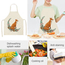Kitchen Linen Apron Fox Print Home Restaurant Cooking Baking Bib Oil-proof
