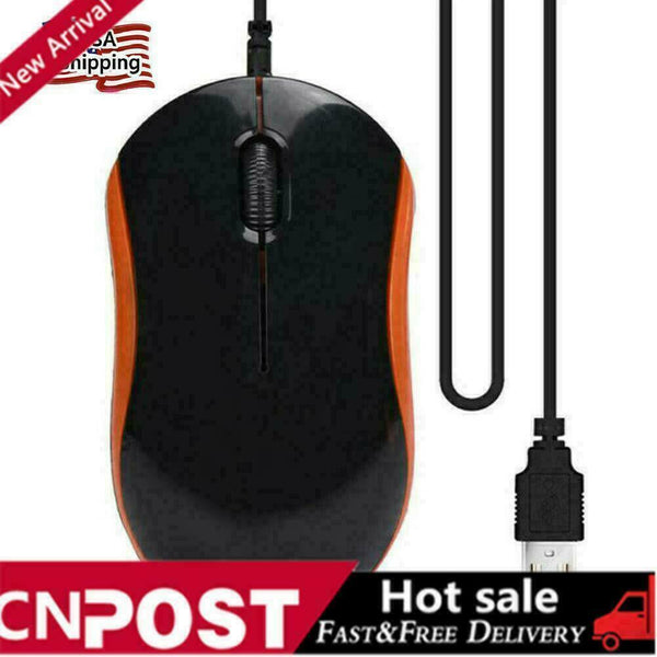 USB LED Wired Gaming Mouse Optical Type Office Mice X2Q8 For PC Laptop B5F7