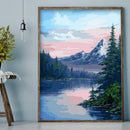 5D DIY Diamond Painting Mountain Lake Kit Full Drill Rhinestone Mosaic Art Kit