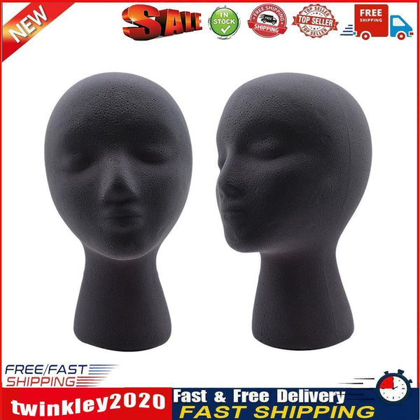 Female Styling EPS Flocking Head Mold Wig Glasses Holder Stand Rack (Grey) Newly