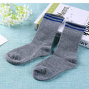 Baby Boys Girls Preppy Stripe Print Knee Socks Kids Sports Sock (Grey S)