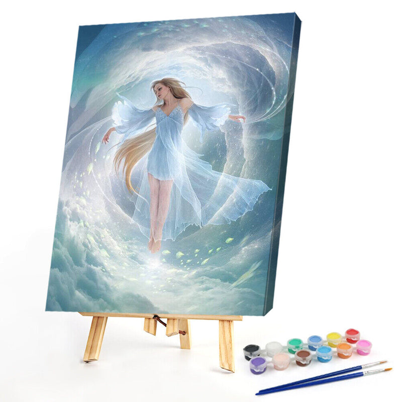 Angel Girl Oil Paint By Numbers DIY Canvas Wall Picture Craft Home Decoration