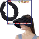Women Foldable Visors Cap Wide Brim Beach Summer Vacation Empty Top Sun Hats