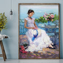 Full Round Drill Drawing Picture Lake Beauty Diamond Painting Living Room Decor