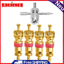 Occitop 4-Piece Car Tires A/C Schrader Valve Cores with 4-in-1 Tire Valve Vo