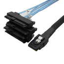 Mini SAS 36-Pin SFF-8087 to 4 SAS 29-Pin SFF-8482 Cable with 15-Pin SATA Power