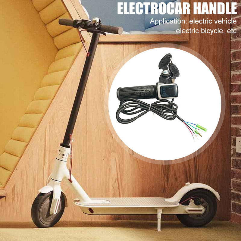 Electric Bicycle Throttle Grip Handle Accelerator with LED Display (36V) Newly