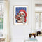 Cartoon Santa Elk Oil Paint By Numbers Kits DIY Handpainted on Canvas Art