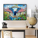 5D Diamond Painting Kit Eagle Full Square Drill Rhinestone DIY Wall Art Crafts