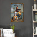 20x30cm Barber Shop Print Rectangular Metal Waterproof Iron Sheet Draw