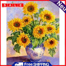 Sunflower 5D DIY Full Round Drill Diamond Painting Home Hanging Beadwork Crafts