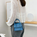 Women Mini Totes Handbag Solid PU Crossbody Chain Purse Shoulder Top-handle Bags