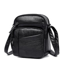 Retro PU Soft Leather Handbag Women Solid Multi Pocket Crossbody Shoulder Bags