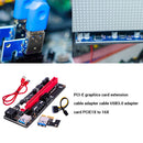 PCI Express Riser Card USB 3.0 PCI-E Cable 1X to 16X 4Pin 6Pin Power Adapter