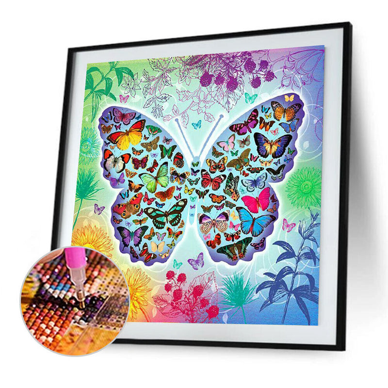 5D DIY Full Drill Diamond Painting Butterfly Embroidery Mosaic Kit Bedroom Decor