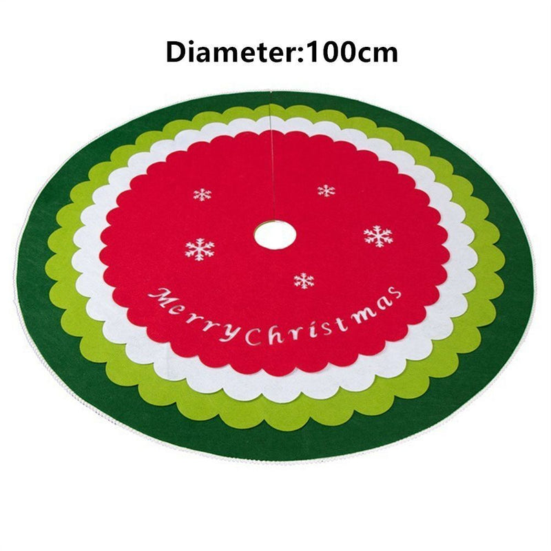 Xmas Floor Cover Carpet Floor Mat Christmas Tree Skirt 4 Layers Outdoor Blanket
