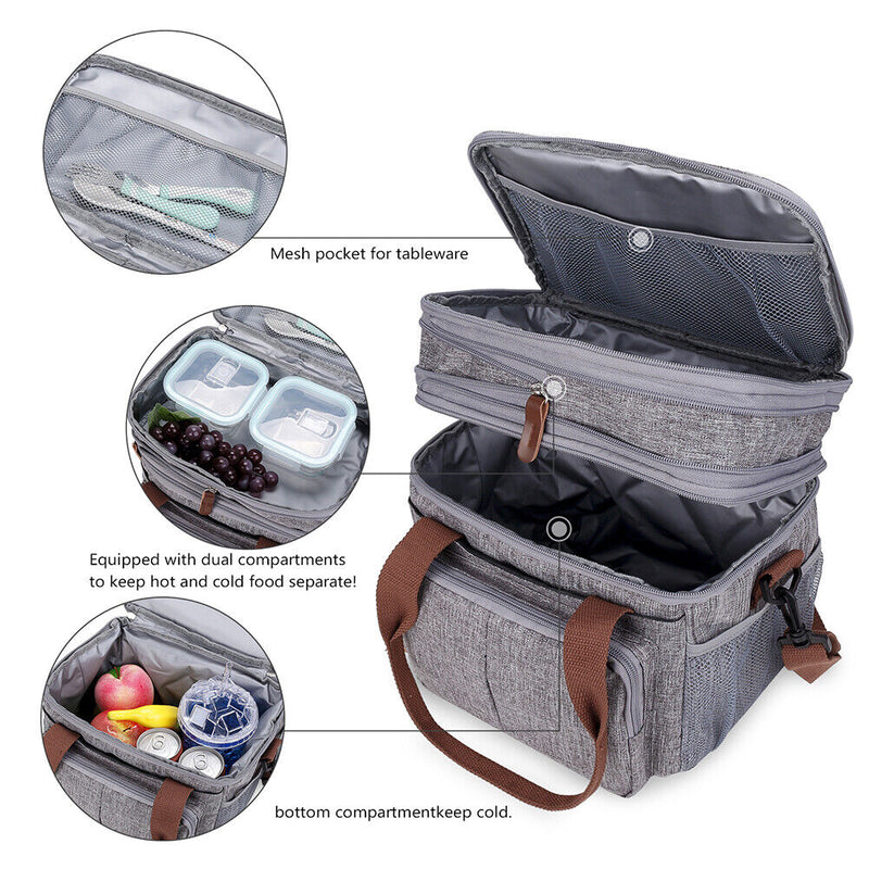 Handheld Picnic Insulation Bags Large Capacity Portable Food Thermal Cooler Bag
