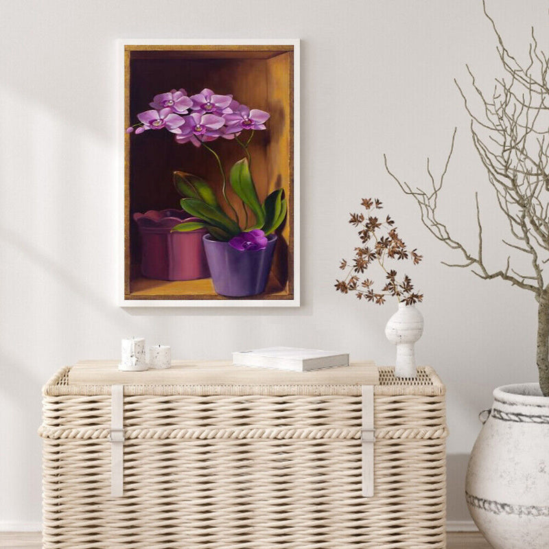 Corner Butterfly Orchid Oil Paint By Numbers DIY Frameless Drawing Picture Cr