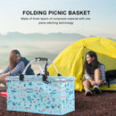 Insulated Cooler Bag with Handle, Large Capacity, Collapsible Picnic Basketball Tote