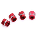 4pcs Universal Aluminum Car Wheel Tire Valve Stem Caps Dust Covers (Red) Newly