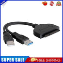 USB 3.0 to SATA 22Pin 2.5Inch Hard Disk Driver Adapter with USB Power Cable