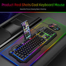 #A Practical Waterproof USB Wired Gaming Keyboard + Mouse Combos Backlit Keycaps