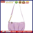 Fashion Women Chain Pleated Underarm Bag Ladies Solid Color Mini Handbag Purse