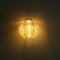2pcs LED Round Solar Lantern Printed Waterproof Hanging Decor (Green Leaf)