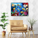 Painting By Numbers DIY Ocean Fish Canvas Oil Wall Art Picture Ornaments Kit