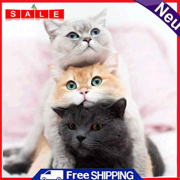 5D DIY Diamond Painting Embroidery Lovely Cats Cross Stitch Craft Needlework Set