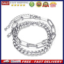 2pcs Double Layers Thick Chain Anklet Punk Foot Ankle Bracelet Wemen Men Je