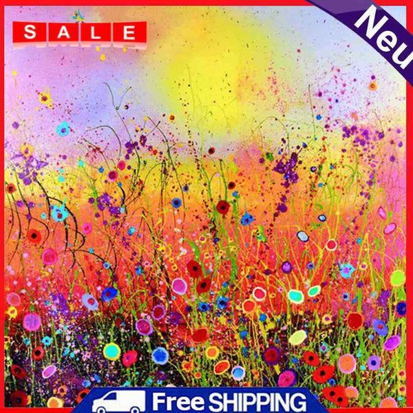 Color Flower Field Full Round Drill Drawing DIY 5D Diamond Painting Kit Craft