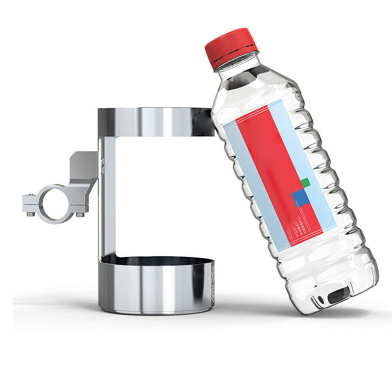 MTB Road Bicycle Bottle Holder Aluminum Alloy Bike Kettle Cup Rack (Sliver)