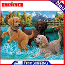 5D DIY Puppies Full Round Drill Diamond Painting Kit Art Craft Home Wall Decor