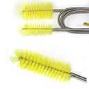 Aquarium Pipe Cleaning Brush Tube Flexible Double End Hose Cleaner (Yellow)