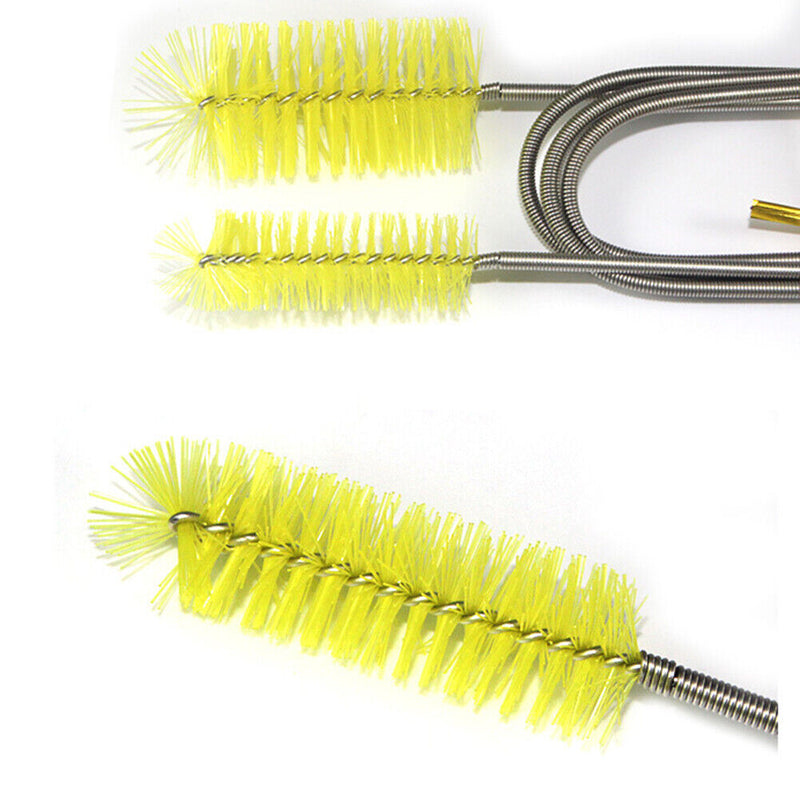 Aquarium Pipe Cleaning Brush Tube Flexible Double End Hose Cleaner (Yellow)