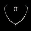 Casual Bridesmaid Crystal Necklace Earrings Set Wedding Gift Bridal L4I8