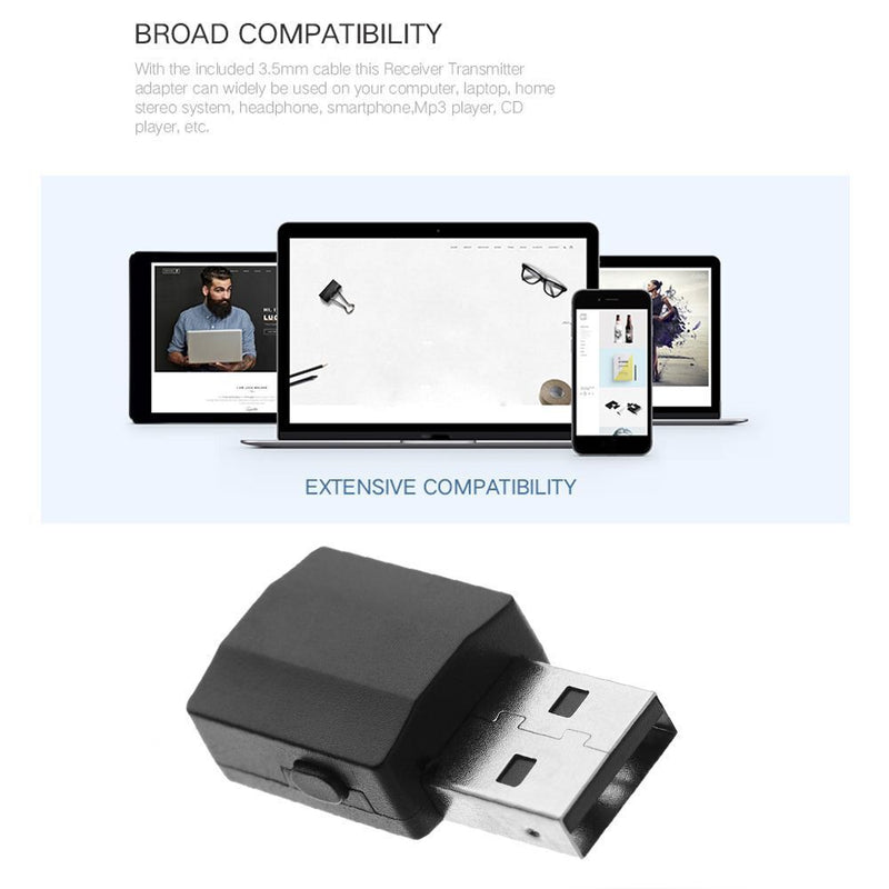 Devices Music Audio Receiver USB Transmitter 2 in 1 Bluetooth 5.0 Adapter