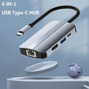 Adapter 4K HDMI Gigabit Ethernet Docking Station USB Type-C Hub For Laptop PC