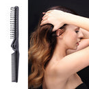 Folding Hair Comb Anti Static Plastic Foldable Beard Pocket Brush (Black) Newly