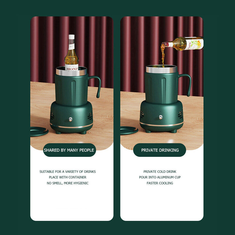 #A Smart Cooling Heating Cup Portable Whiskey Cocktails Drinks Warmer Cooler Bot