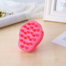 Silicone Scalp Massage Shampoo Brush Body Brush Hair Comb (Rose Red)
