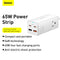 Baseus 65W GaN3 Pro Desktop Charger Power Strip Charging Station (White) Newly