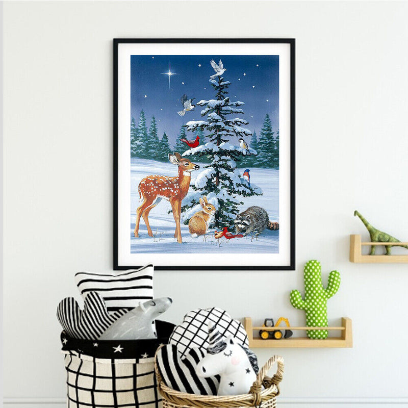 Small animals 40x50cm Oil Paint By Numbers Picture DIY Painting