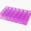 28 Grids Nail Art Storage Box Case Jewelry Organizer Manicure Tool (Purple)